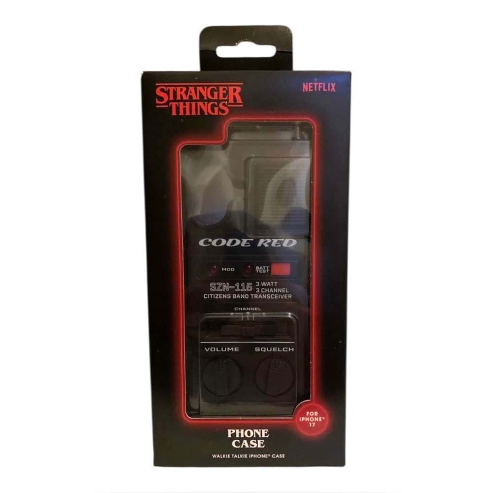 Stranger Things iPhone 17 Walkie Talkie Phone Case Code Red Netflix